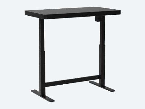 A black Tresanti adjustable height desk