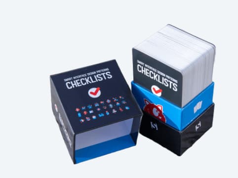 An box of smart interface design patterns cards